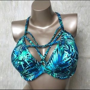 PINK Tropical Bikini Top